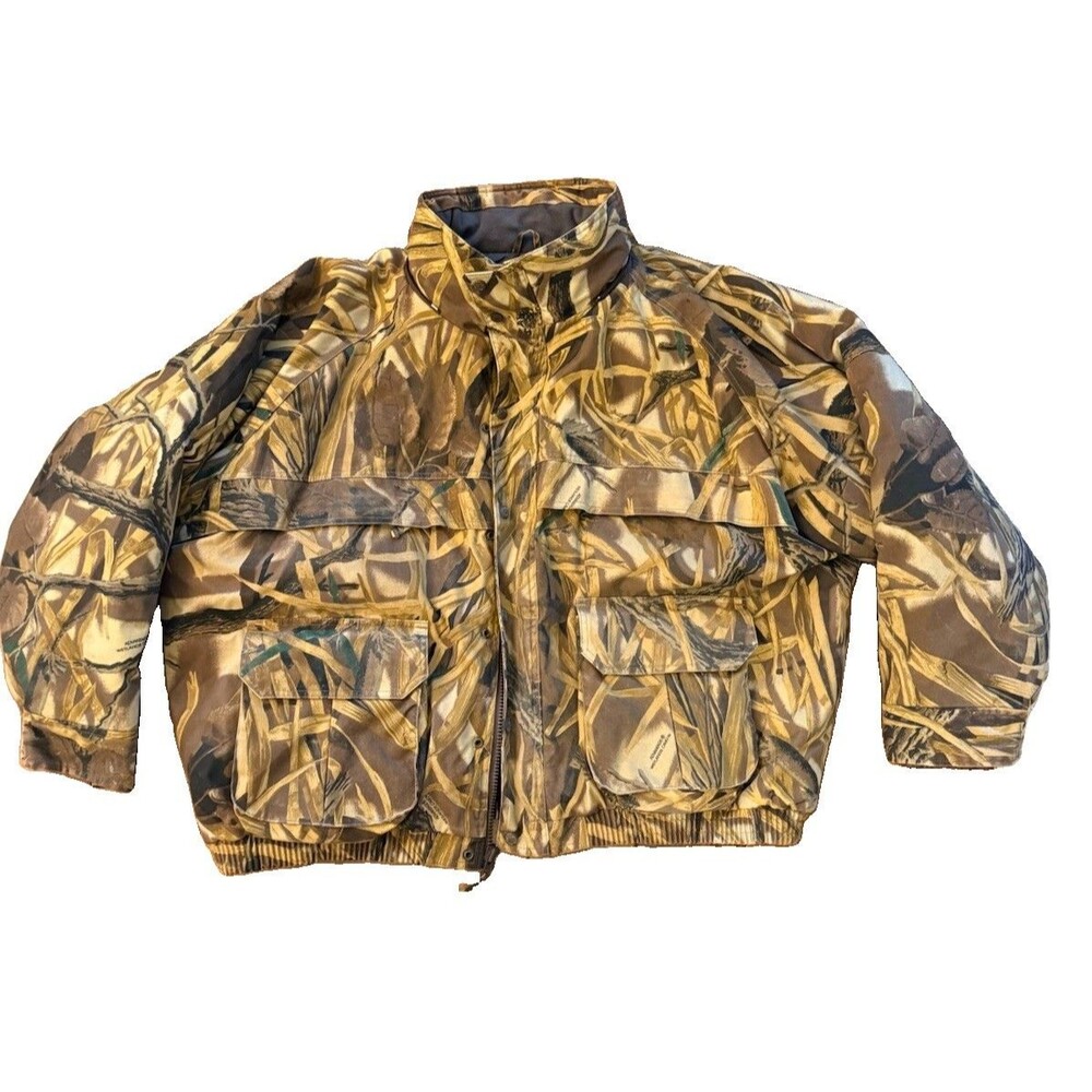 Cabela’s Advantage Wetlands Camo Hunting Jacket Coat Men’s Size 5XL vintage